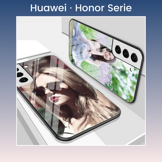 Chril - Huawei + Honor Serie Smartphone Schutzhülle Foto DIY gehärtetes Glas Case individuell - sale Jetzt im Angebot